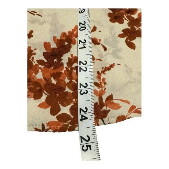 Tommy Hilfiger Women’s Medium Floral Georgette High Neck Puff Sleeve Blouse - Picture 6 of 7